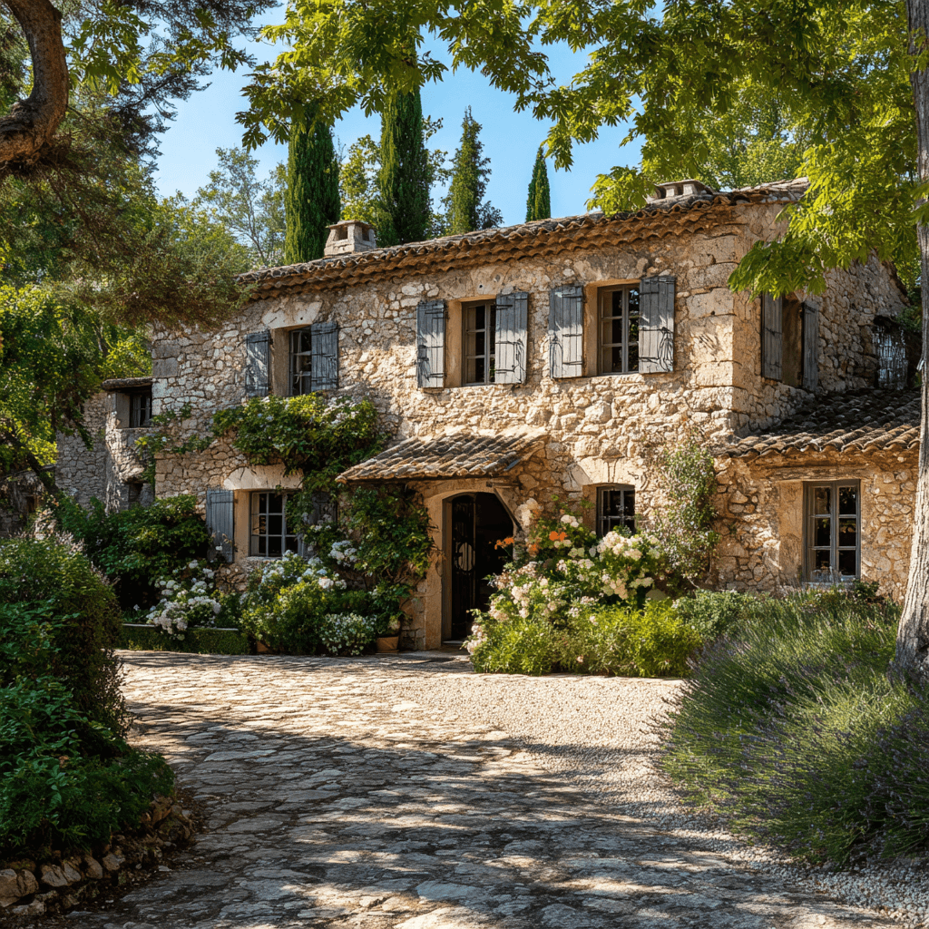 Propriété provençale en pierre à Goult, Luberon