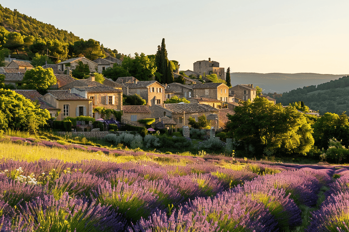 Paysage provençal autour de Maubec, Luberon